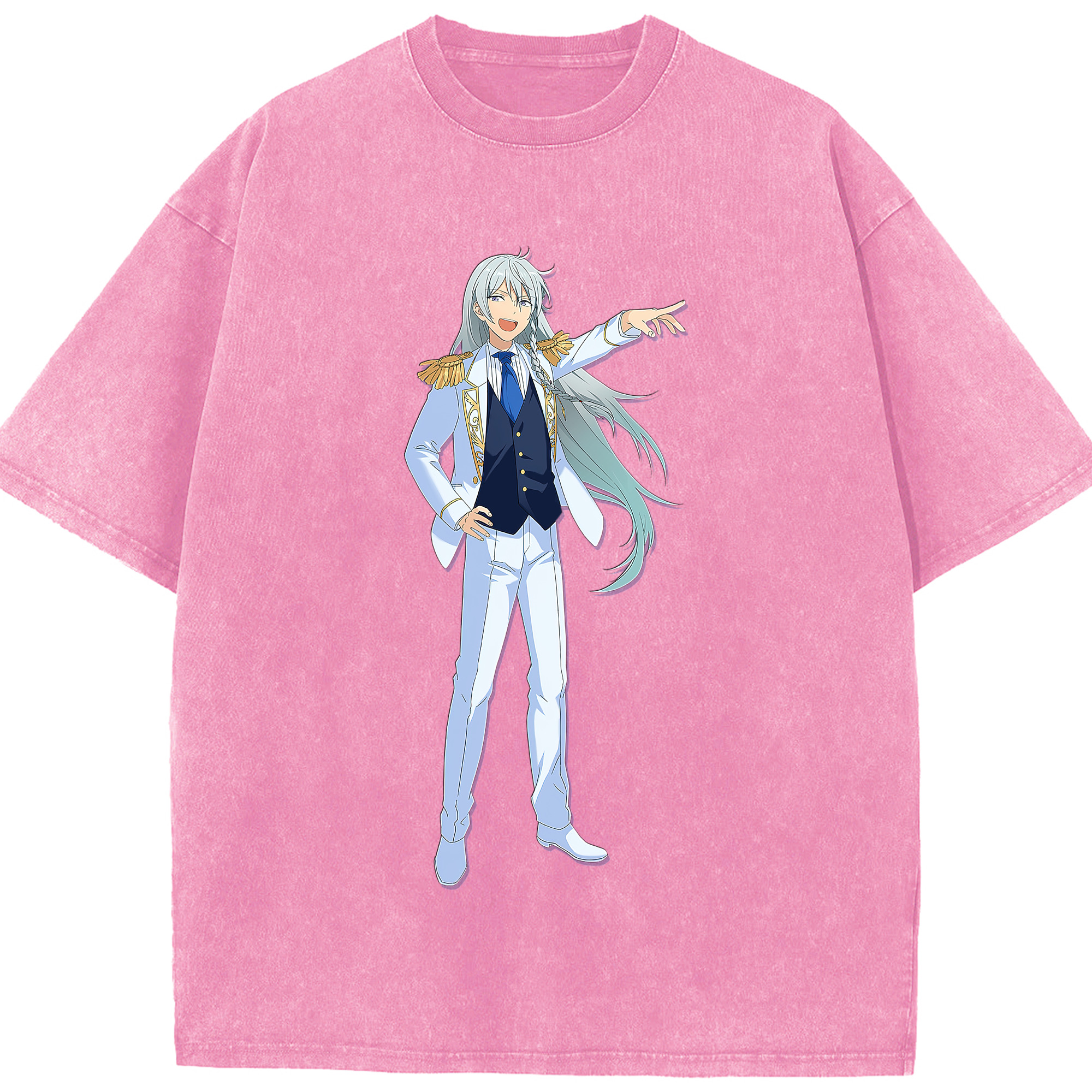 （画像用） あんさんぶるスターズ! Ensemble Stars 綿100% ヴィンテージ風 半袖Tシャツ（フロントプリント）